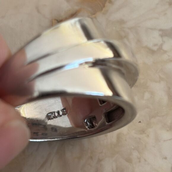 Elle 925 Sterling Silver Large Dome Ring Genuine Ruby Size 9 - Picture 8 of 10